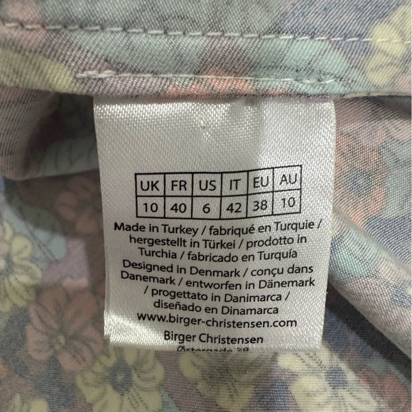 Rotate Birger Christensen Floral Peplum Mini Dress Size 6 80s Cocktail - Picture 10 of 14